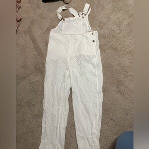 Women's White Overalls We wore what new with tags